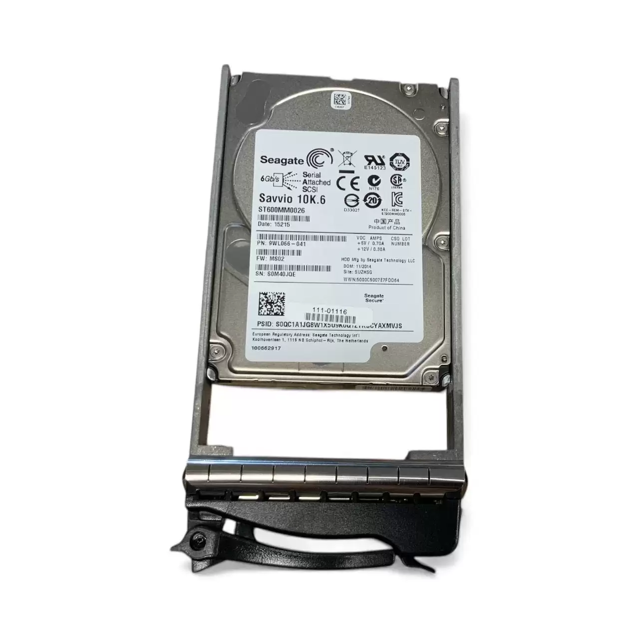 Seagate ST600MM0026 Savvio 10K.6 600GB SAS 6Gb/s 10000RPM 64MB Cache (SED) 2.5inch Internal Hard Drive