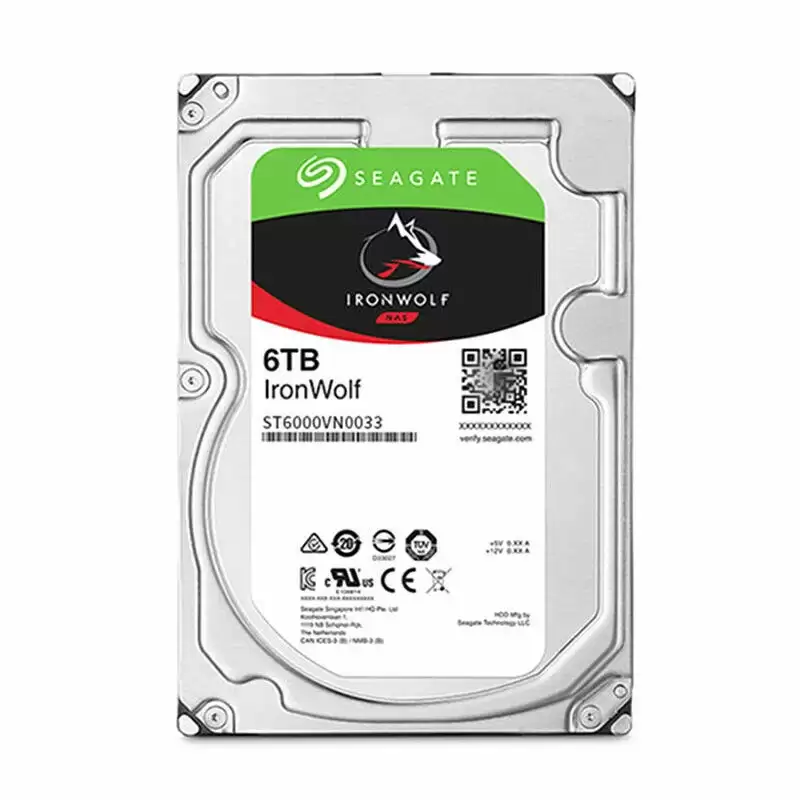 Seagate ST6000VN0033 IronWolf NAS 6TB SATA 6Gb/s 7200RPM 256MB Cache (512e) 3.5inch Internal Hard Drive