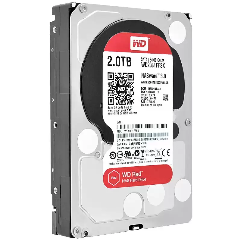 Western Digital WD2001FFSX Red Pro NAS 2TB SATA 6Gb/s 7200RPM 64MB Cache 3.5inch Internal Hard Drive