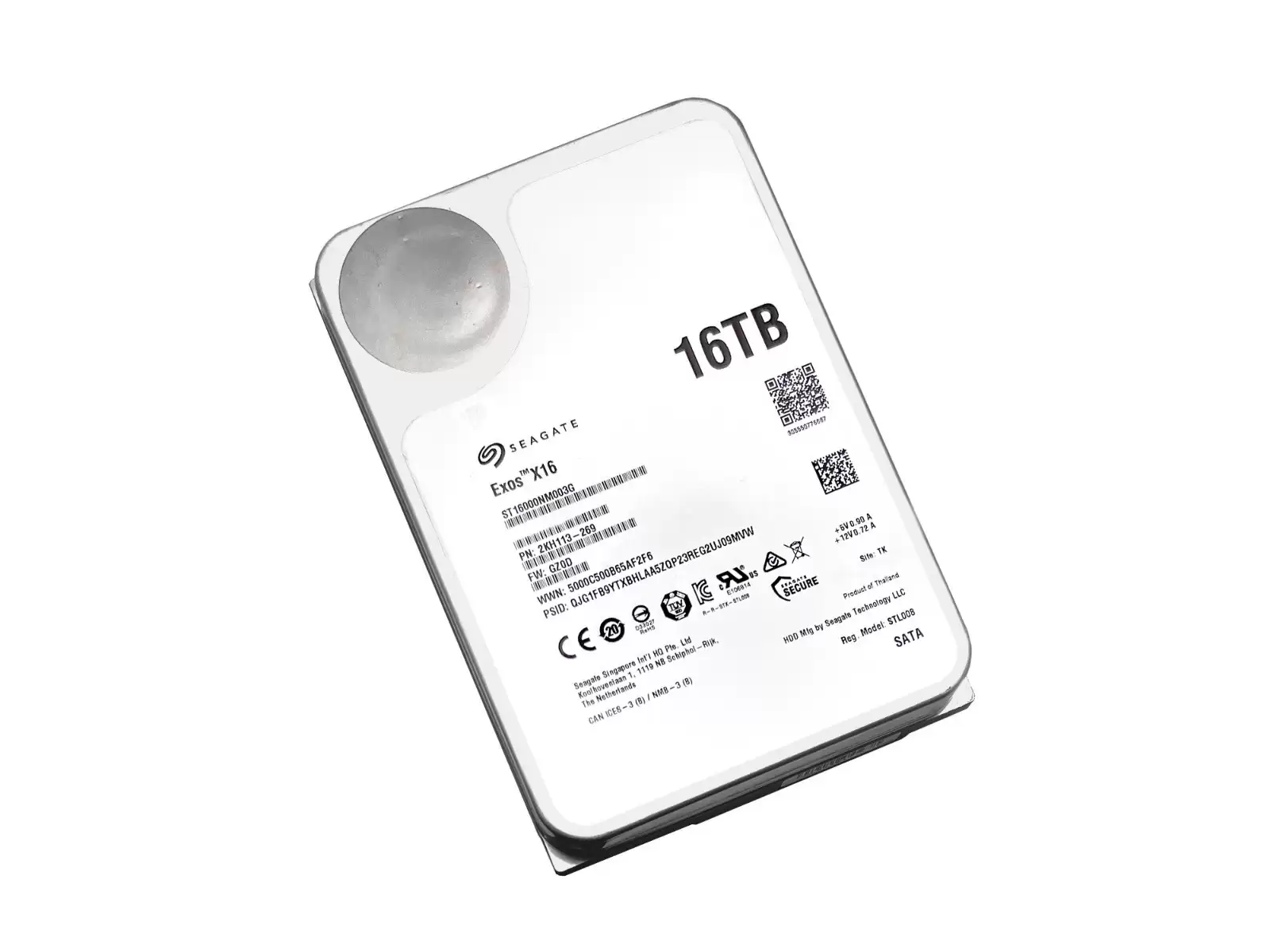 Seagate ST16000NM003G Exos X16 Enterprise 16TB SATA 6Gb/s 7200RPM 256MB Cache (SED) 3.5inch Internal Hard Drive