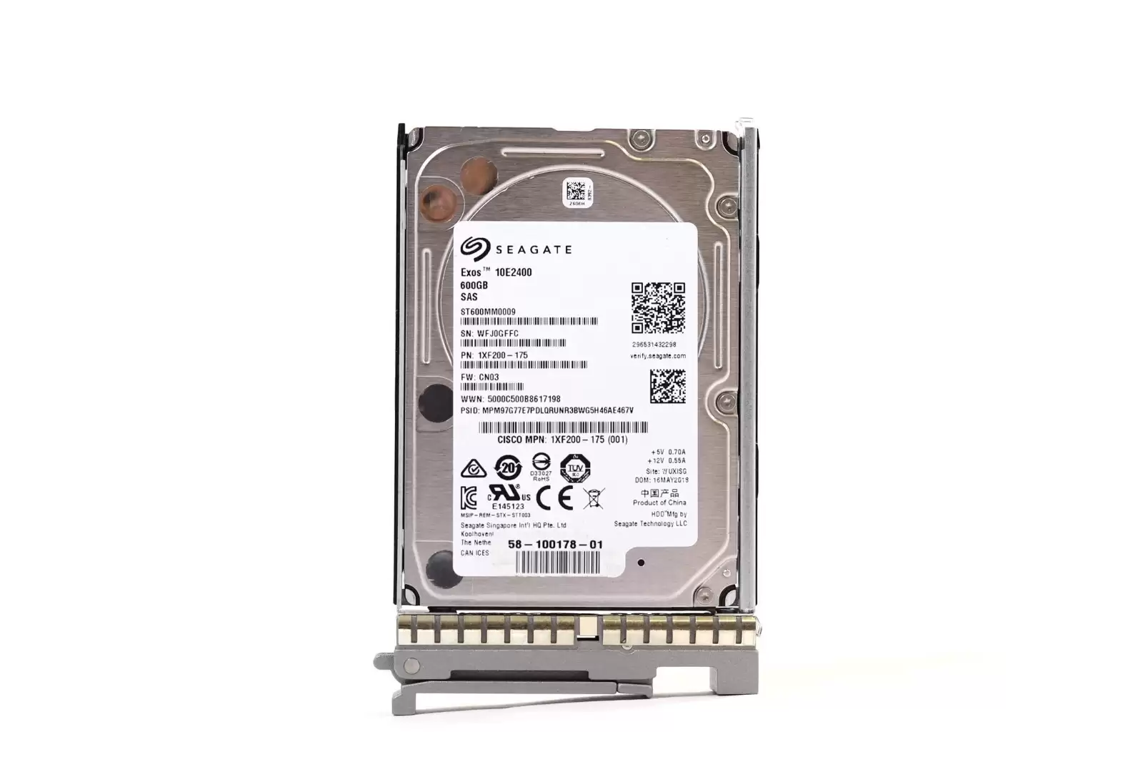 Seagate ST600MM0009 Exos 10E2400 Enterprise 600GB SAS 12Gb/s 10000RPM 128MB Cache (512n) 2.5-inch Internal Hard Drive