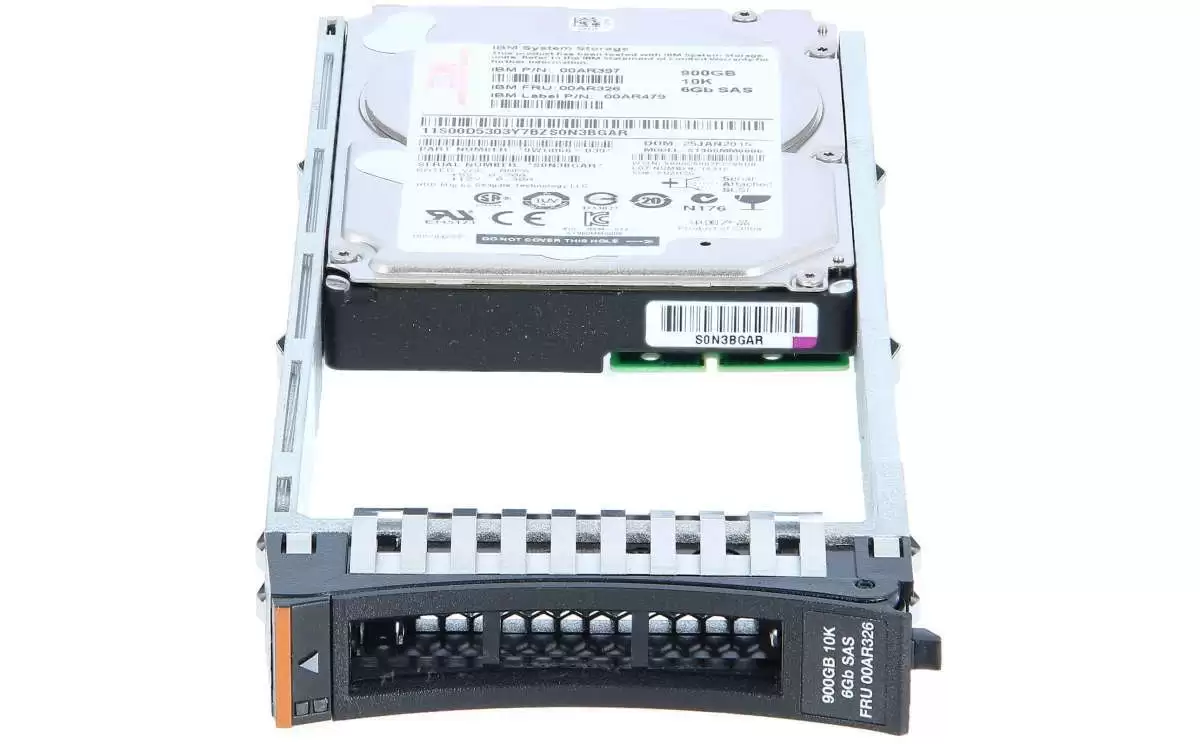 IBM 00AR326 900Gb 10000RPM SAS 6Gb/s 2.5inch Gen2 Internal Hard Drive With Tray For Storwize V7000