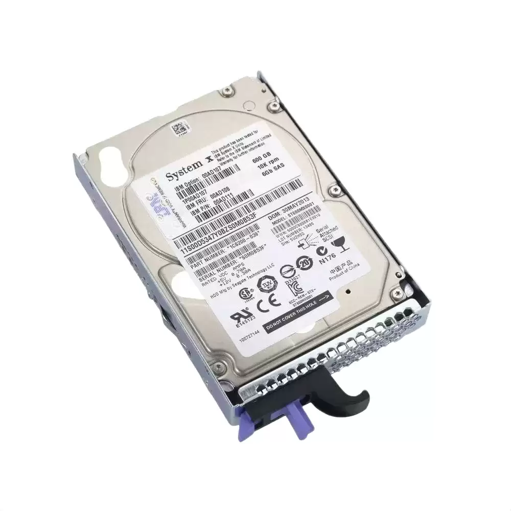 IBM 00AD109 600GB 10000RPM SAS 6.0 Gbps 2.5 64MB Cache Internal Hard Drive