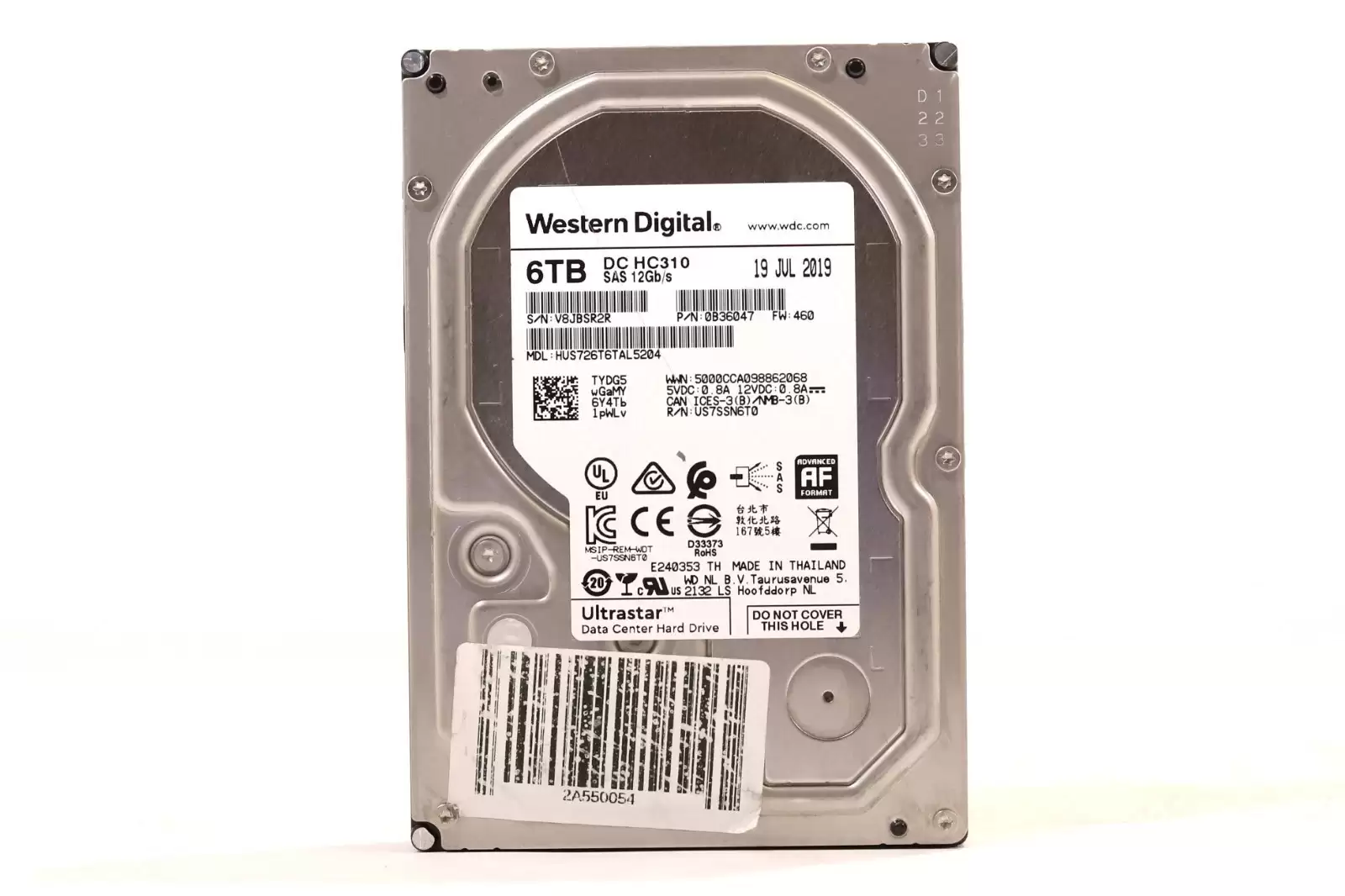 HGST 0B36047 Ultrastar DC HC310 6TB SAS 12Gb/s 7200RPM 256MB Cache (512e / SE) 3.5inch Internal Hard Drive