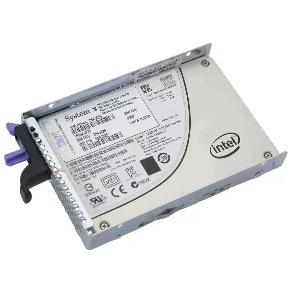 IBM 00AJ025 S3500 240GB SATA 6Gb/s Enterprise Value MLC 2.5-inch Solid State Drive For System x