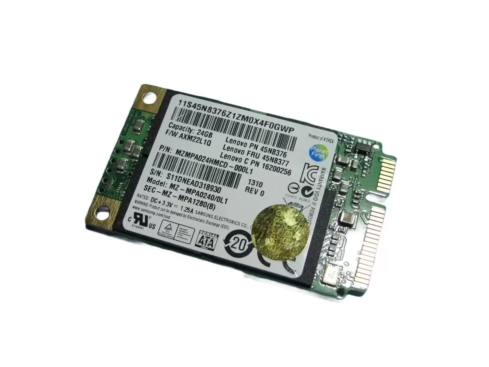 Lenovo 45N8377 24GB SATA 3Gb/s MLC M.2 Solid State Drive