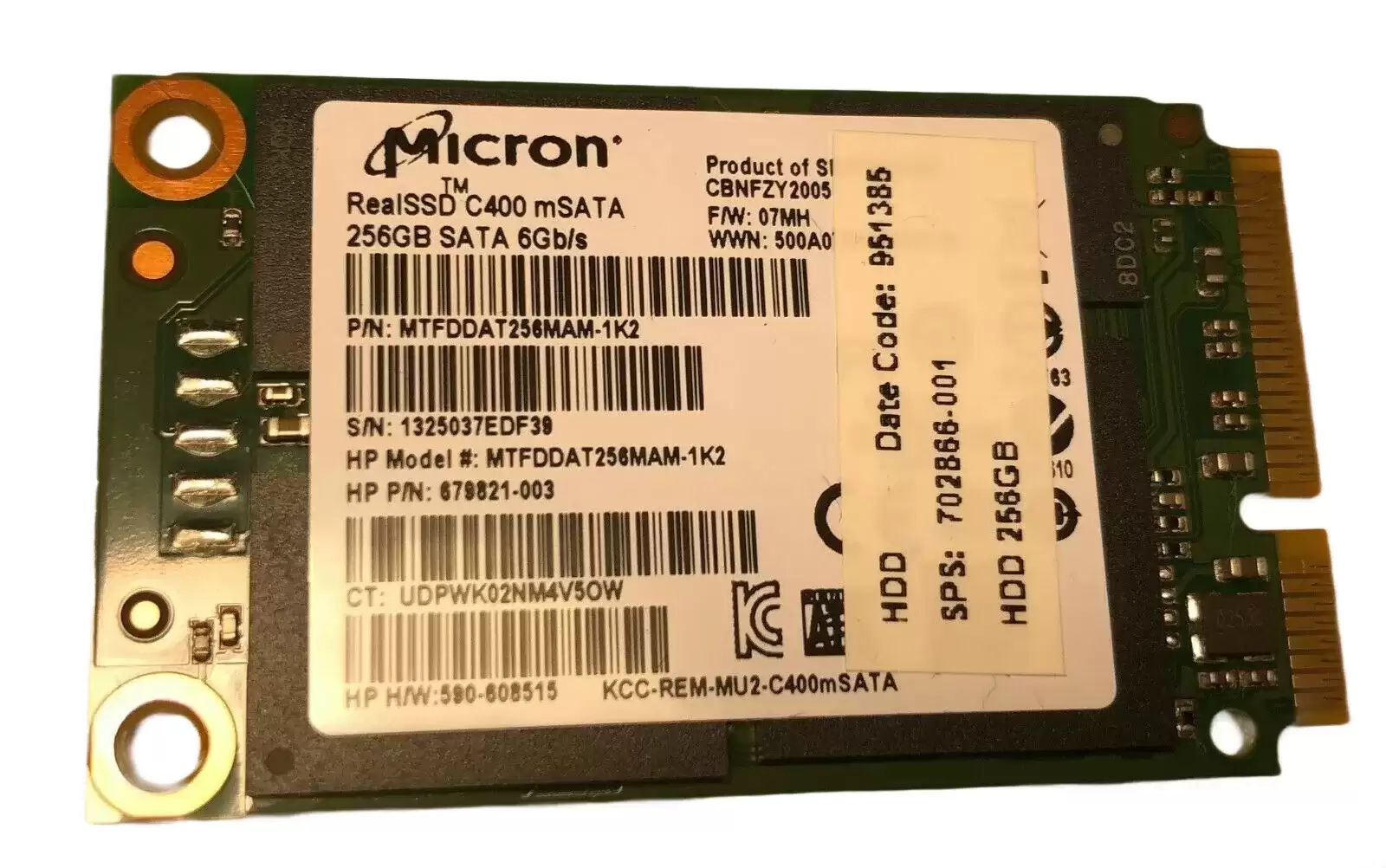 Micron MTFDDAT256MAM 256GB PCI-Express 3.0 x4 NVME M.2 Solid State Drive