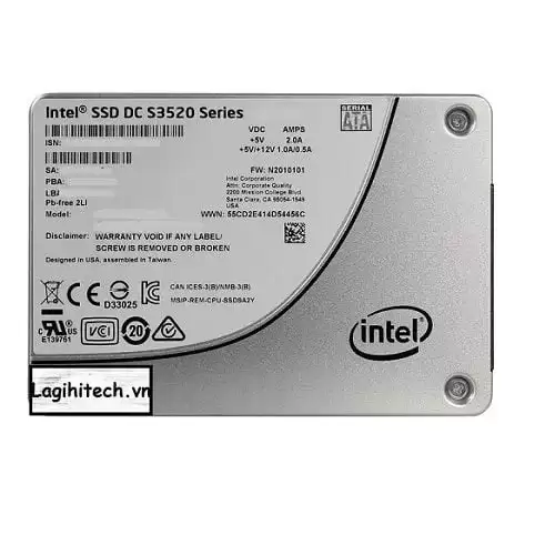 Intel SSDSC2BB012T701 SSD DC S3520 Series 1.2TB SATA 6Gb/s 3D NAND MLC AES-256 PLP 2.5-inch Solid State Drive
