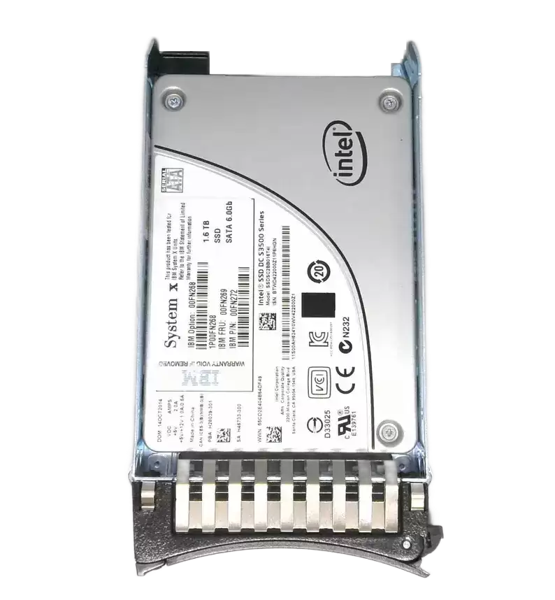 IBM 00FN268 1.6TB SATA 6Gb/s Enterprise Value Hot Swap MLC 2.5-inch Solid State Drive