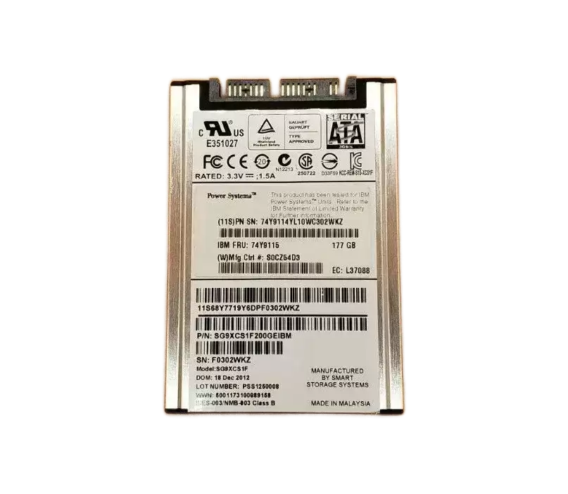 IBM 74Y9115 177GB SATA 3Gb/s MLC 1.8-inch Solid State Drive