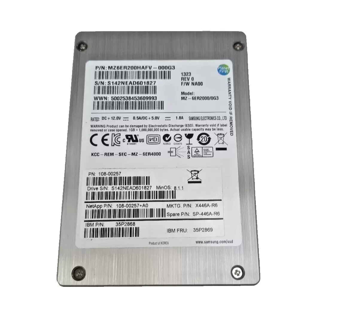 IBM 35P2868 200GB SAS 6Gb/s 2.5-inch Solid State Drive