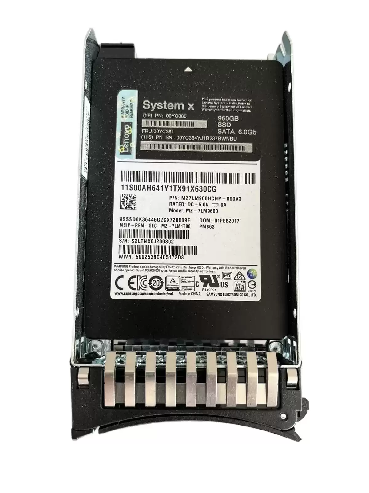 IBM 00YC381 960GB SATA 6Gb/s Hot Swap MLC 2.5-inch Solid State Drive