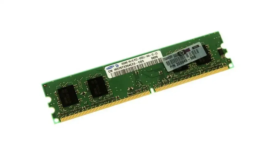 HPE 355949-888 256Mb 533MHz DDR2 PC2-4200 ECC CL4 Dual Rank Memory Module