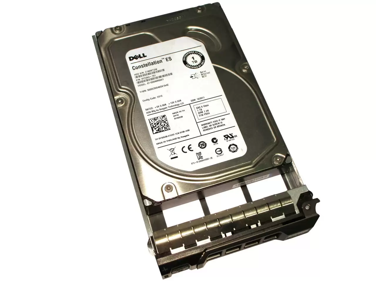 Dell YGG39 1TB 7200RPM SAS 6Gb/s 3.5inch Internal Hard Drive with Tray