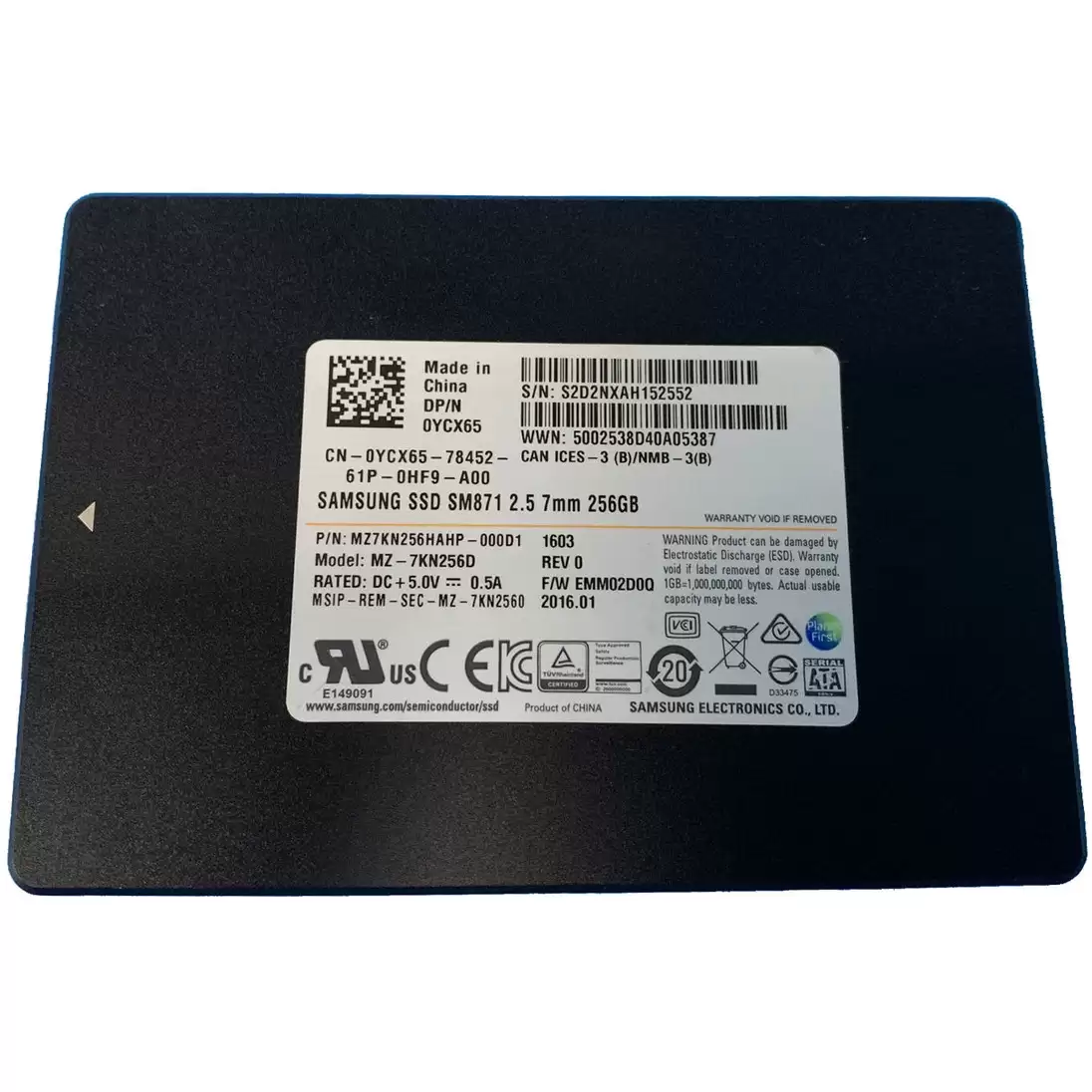 Dell YCX65 256GB SATA 6Gb/s 2.5-inch Solid State Drive