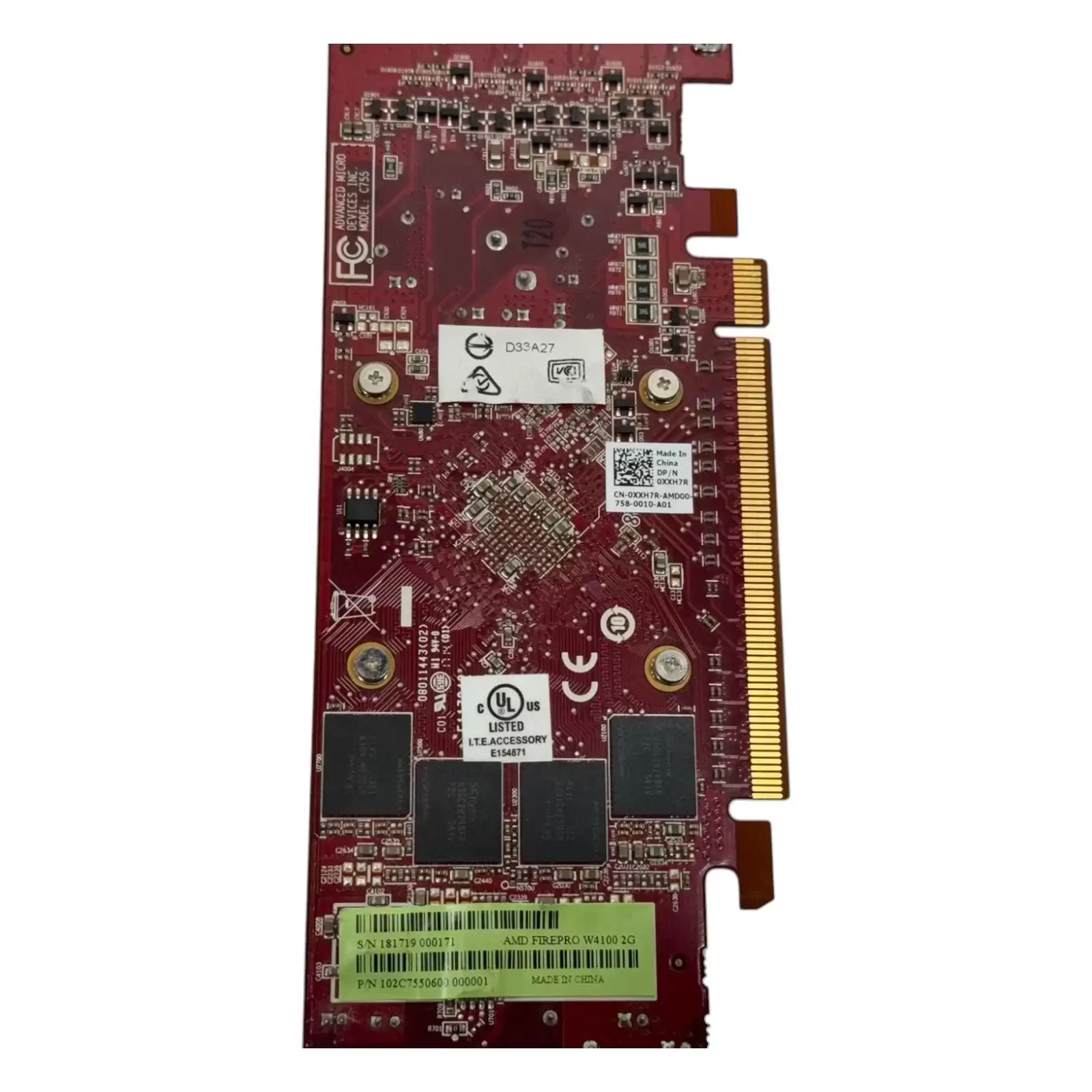 Dell XXH7R FirePro W4100 2GB GDDR5 PCI-Express 3.0 x16 Quad Mini DisplayPort Low Profile Video Graphics Card