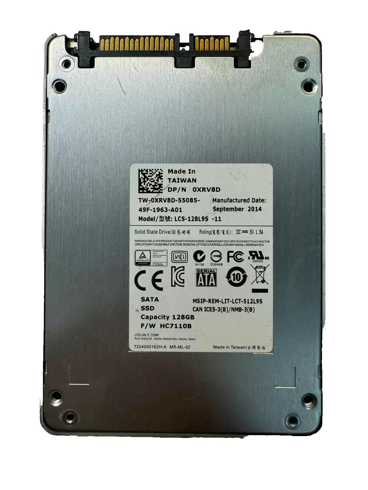Dell XRV8D 128GB SATA 6Gb/s 2.5-inch Solid State Drive
