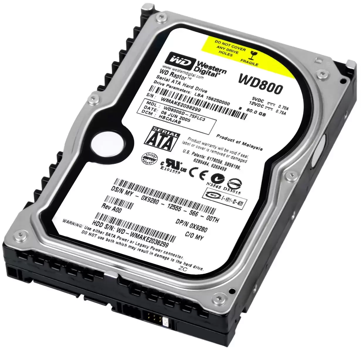 Dell X9280 80GB SATA 3Gb/s 10000RPM 3.5-inch Internal Hard Drive