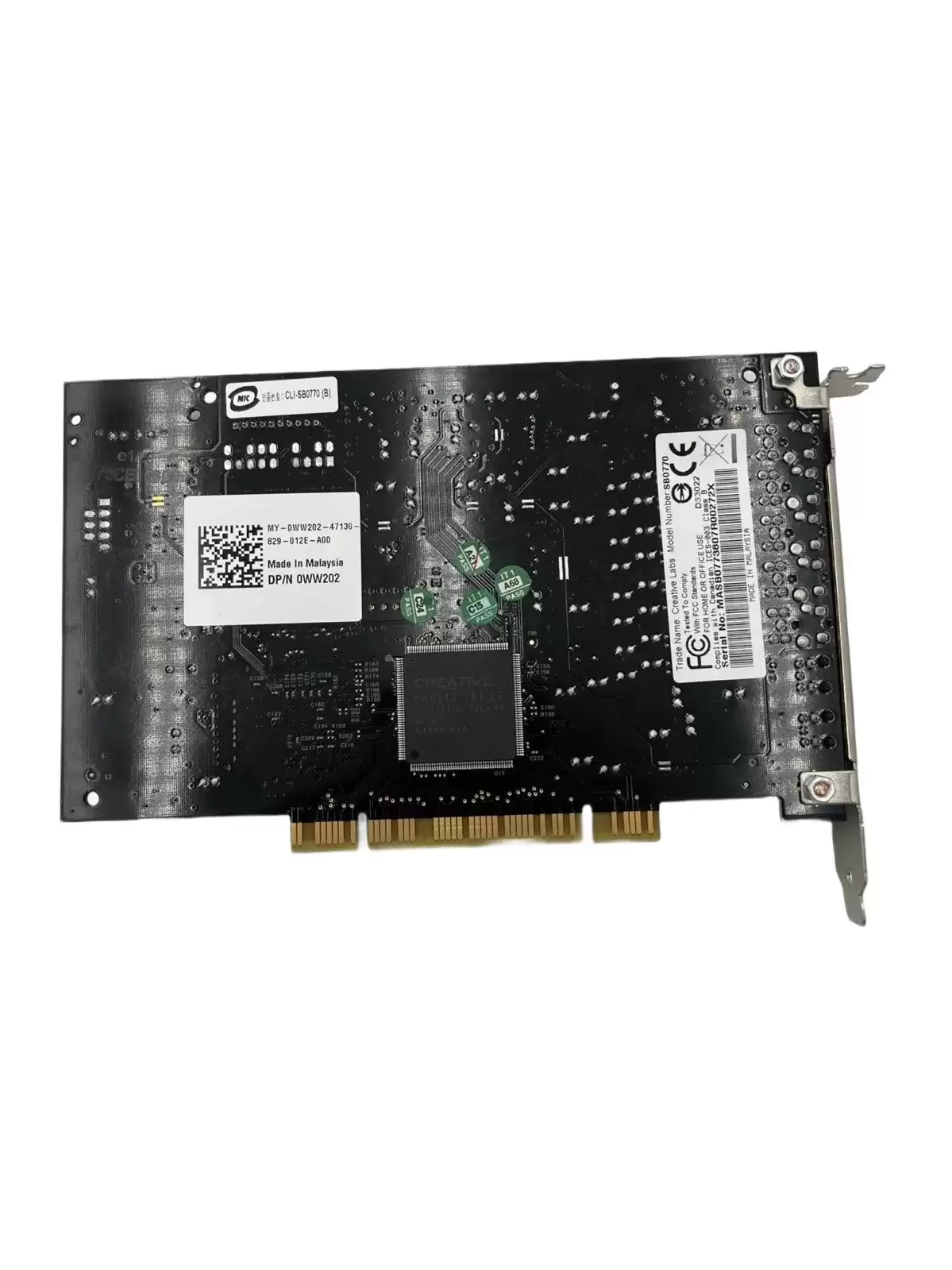 Dell WW202 Precision Workstation T7400 SB0770 PCI-Express Sound Card Creative Labs