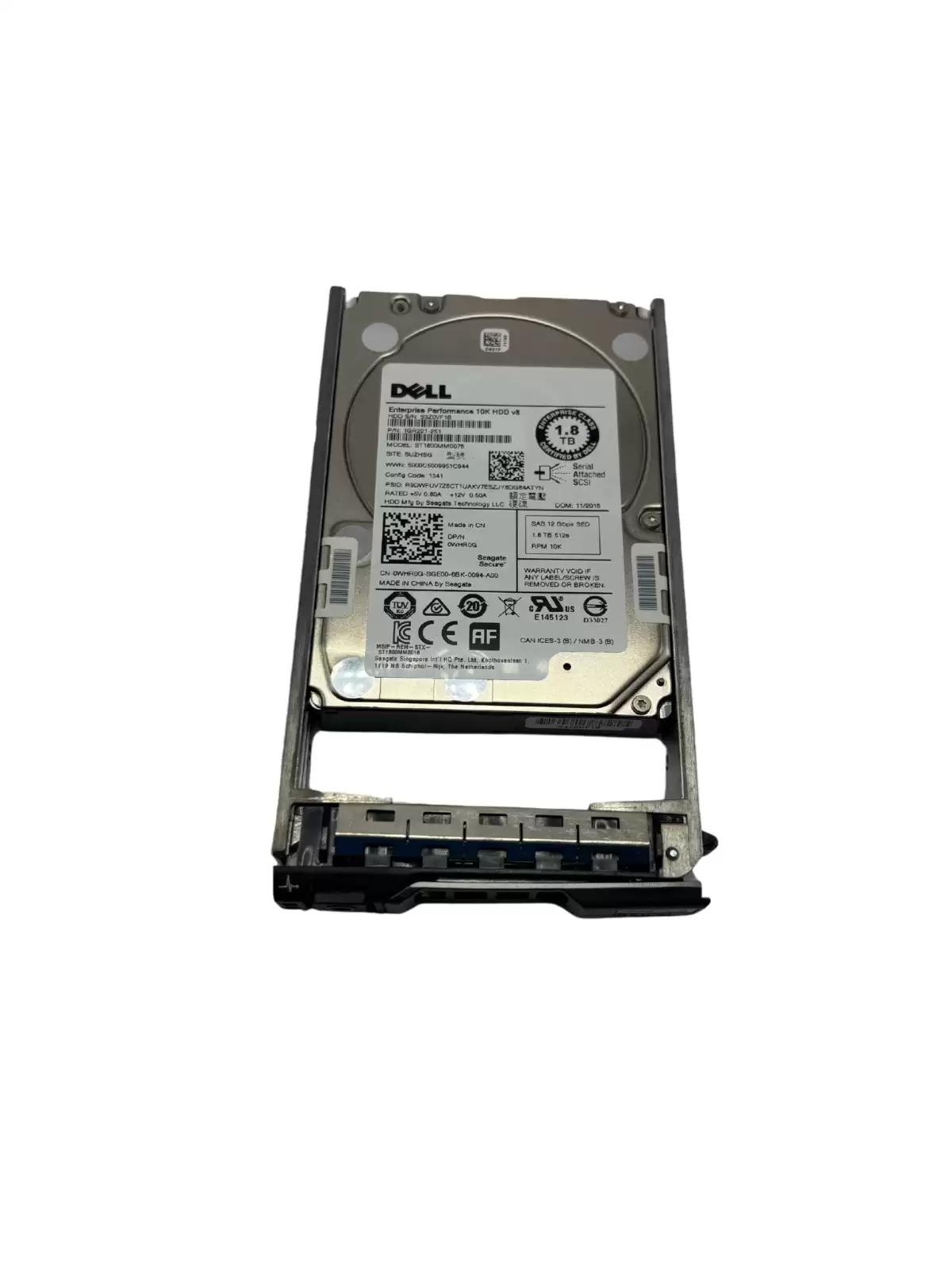 Dell WHR0G 1.8TB SAS 12Gb/s Hot Swap 10000RPM (SED) 2.5-inch Internal Hard Drive with Tray for PowerEdge G13
