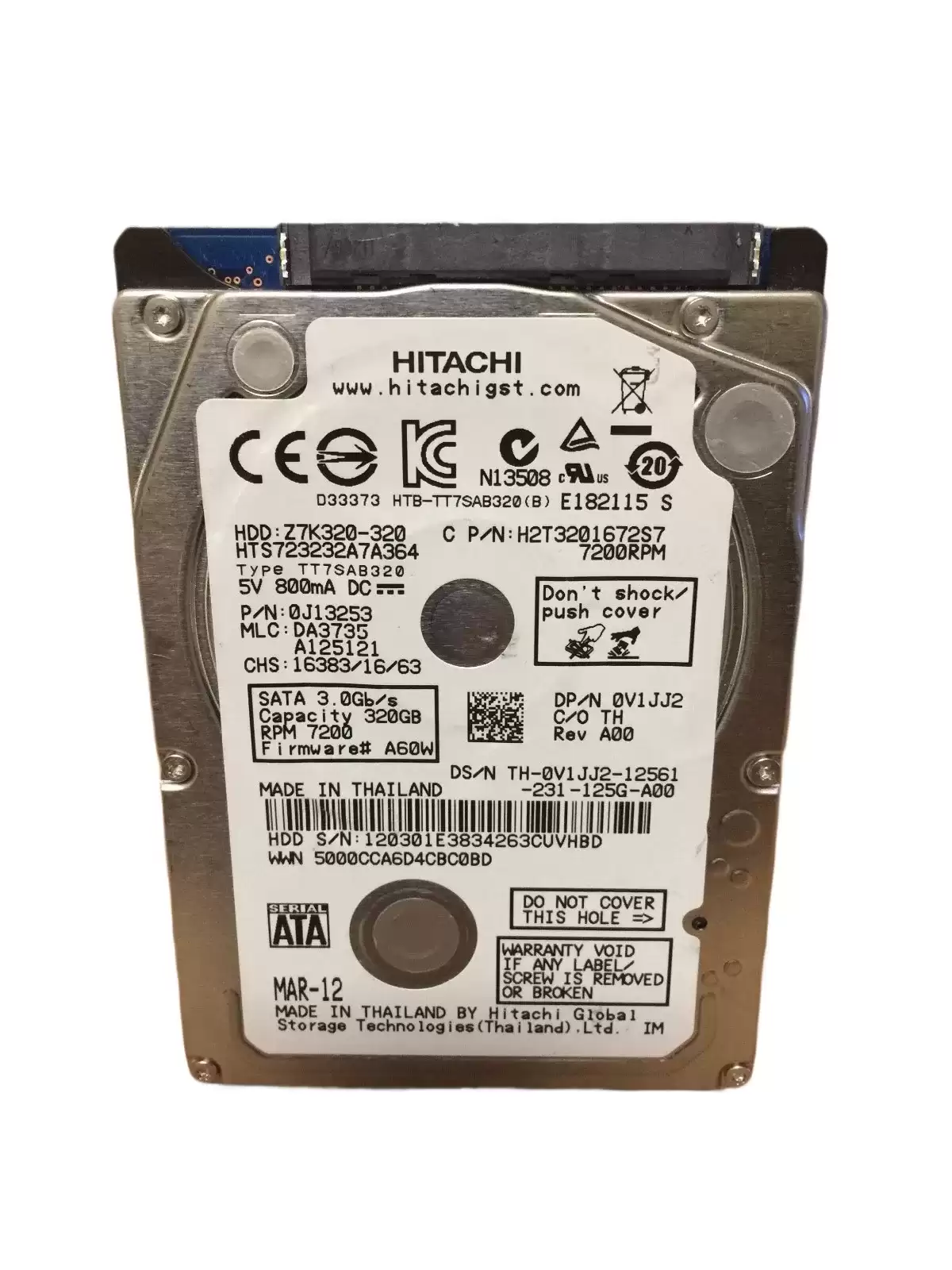 Dell V1JJ2 320GB SATA 3Gb/s 7200RPM 16MB Cache 2.5-inch Internal Hard Drive