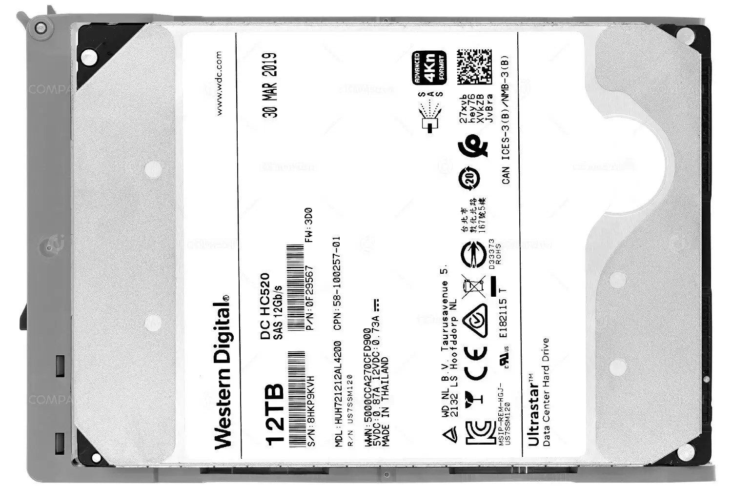 Cisco UCS-S3260-HD12T 3.5-Inch Hard Drive Caddy for UCS S3260