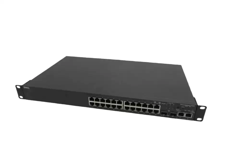 Dell TF096 PowerConnect 3424 24-Ports 1GbE RJ-45 Managed Rack Mountable Layer 2 Network Switch