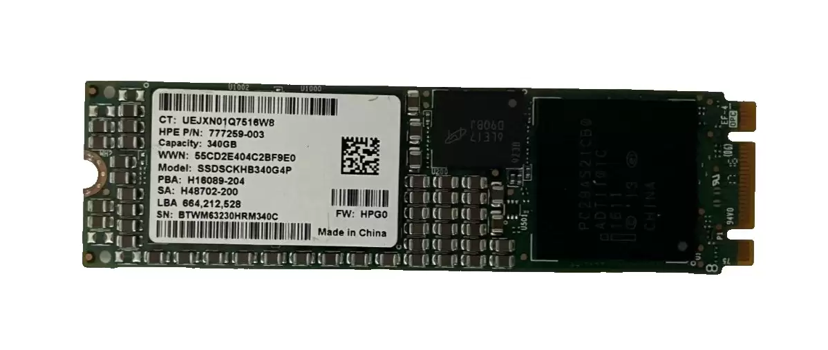 Intel SSDSCKHB340G4P 340GB SATA 6Gb/s M.2 Solid State Drive