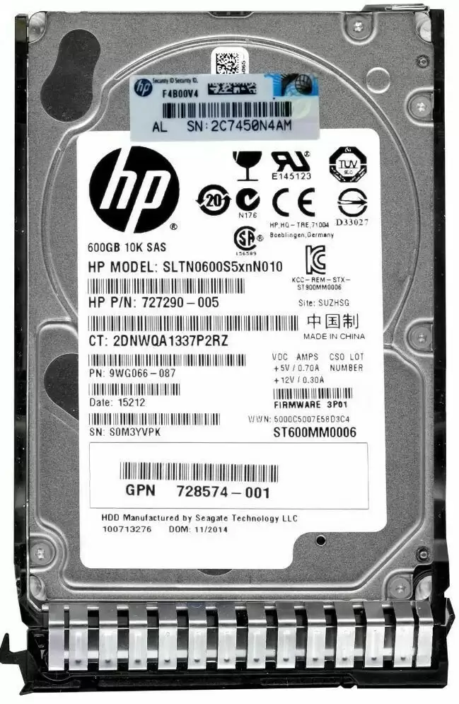 HPE SLTN0600S5xnN010 600GB SAS 6Gb/s 10000RPM 2.5-inch Internal Hard Drive for StoreServ 7000