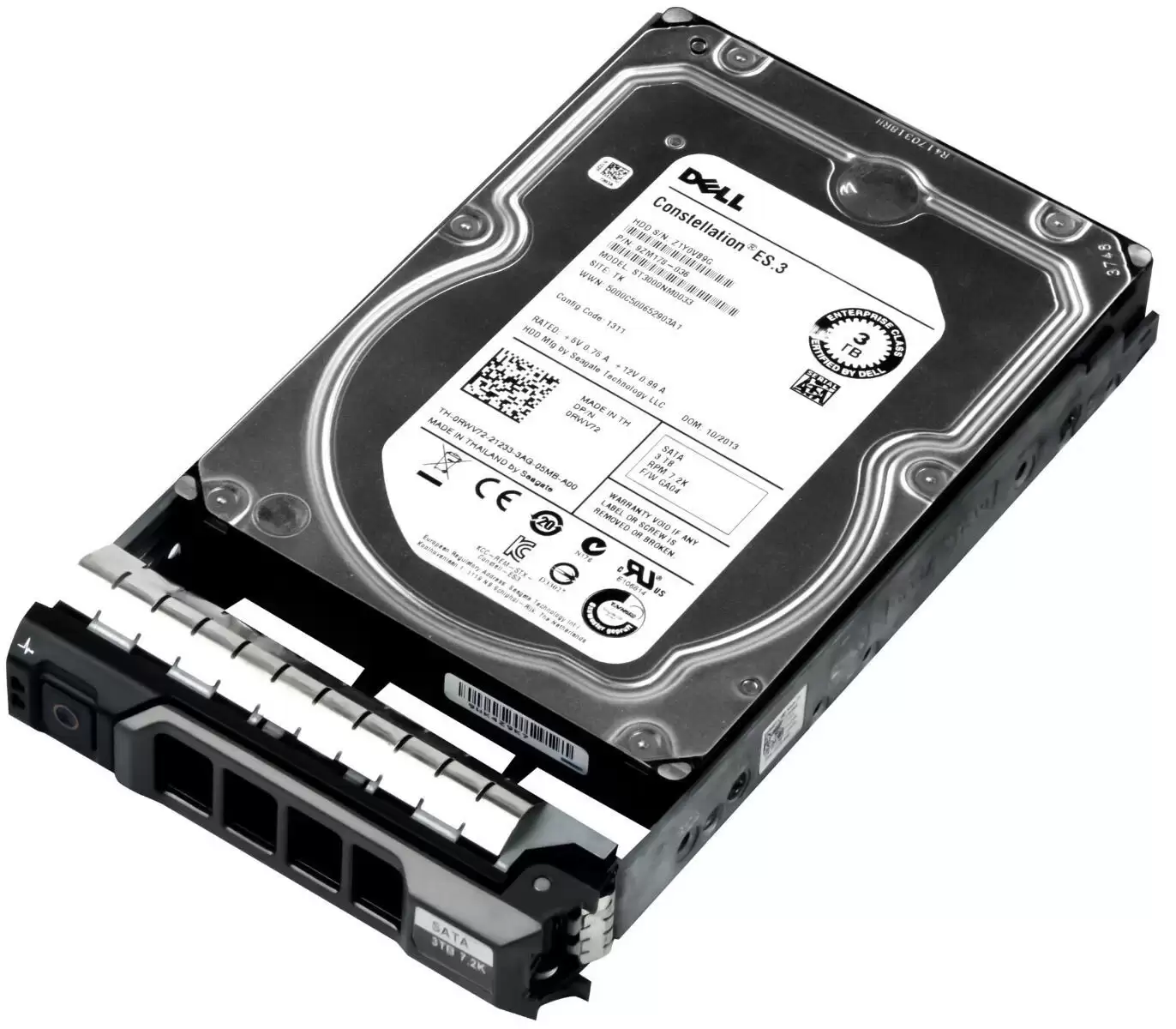 Dell RWV72 3TB SATA 6Gb/s 7200RPM 128MB Cache 3.5inch Internal Hard Drive