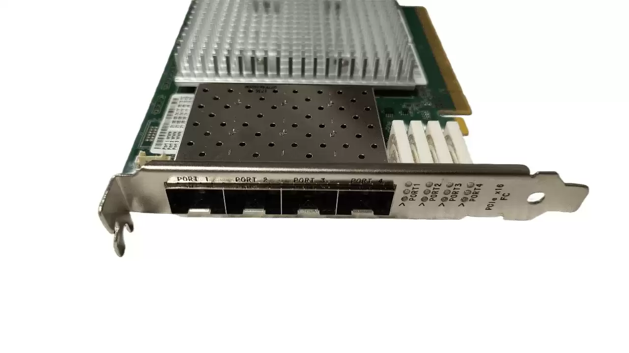 Dell QLE2764-T-DEL Quad-Ports Fibre Channel SFP 32GbE PCI-Express 3.0 x16 Full Height Host Bus Adapter