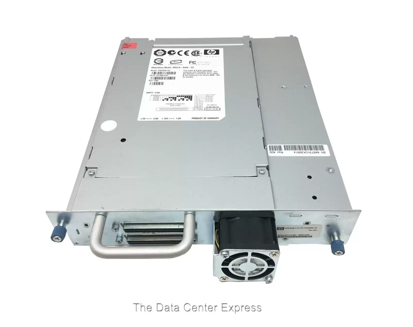 HPE PD038B StorageWorks 232 100GB (Native) / 200GB (Compressed) LTO-1 SCSI LVD Half Height Internal Tape Drive