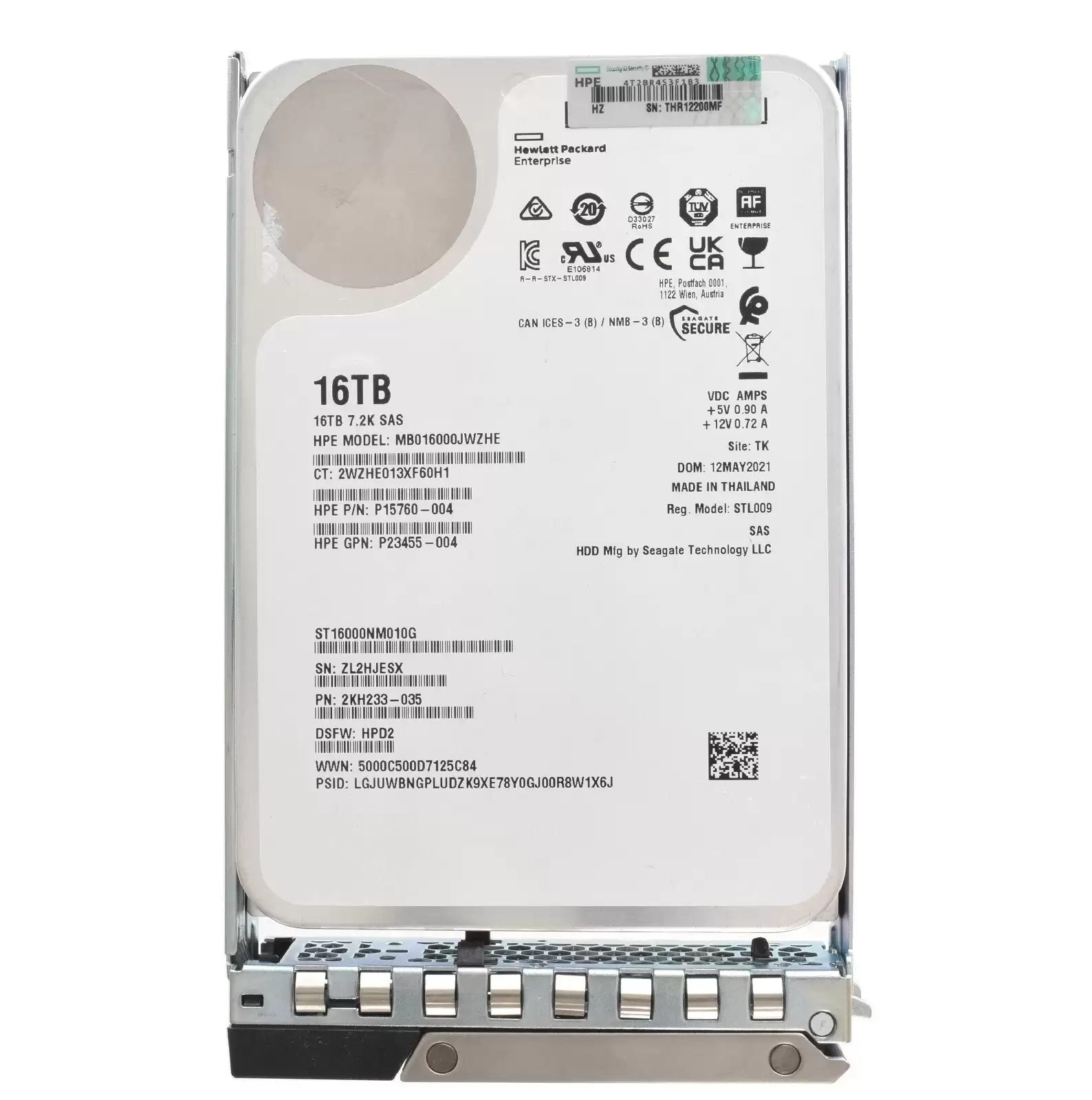 HPE P25247-001 16TB SAS 12Gb/s Business Critical Hot Swap 7200RPM (512e / ISE) 3.5-inch Internal Hard Drive with Smart Carrier for ProLiant G8 G9 G10