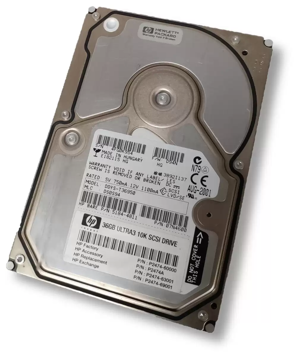 HPE P2474A 36.4GB Ultra-160 SCSI 80-Pin LVD 10000RPM Hot Swap 3.5-inch Internal Hard Drive