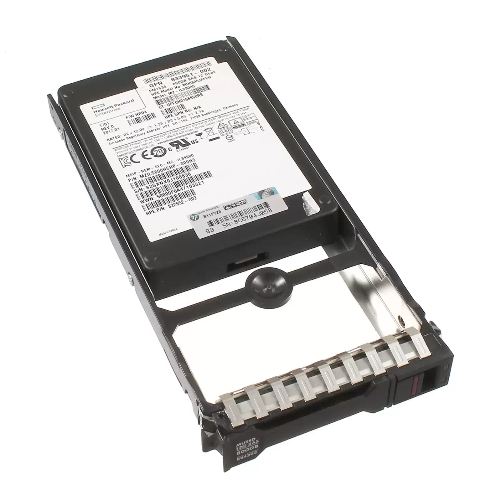 HPE N9X85A 800GB SAS 12Gb/s Hot Swap Mixed Use 2.5-inch Solid State Drive For StoreVirtual 3000