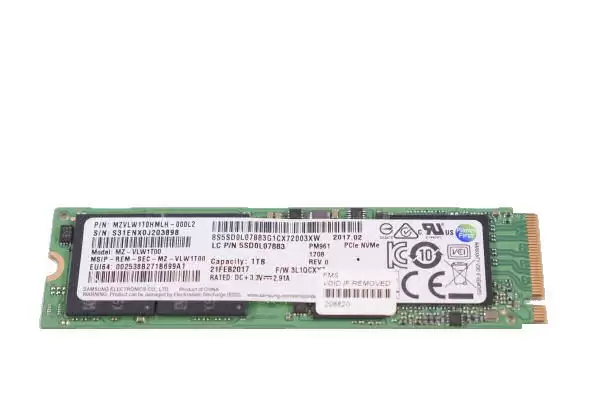Samsung MZVLW1T0HMLH PM961 1TB PCI-Express 3.0 x4 3D NAND TLC M.2 2280 Solid State Drive