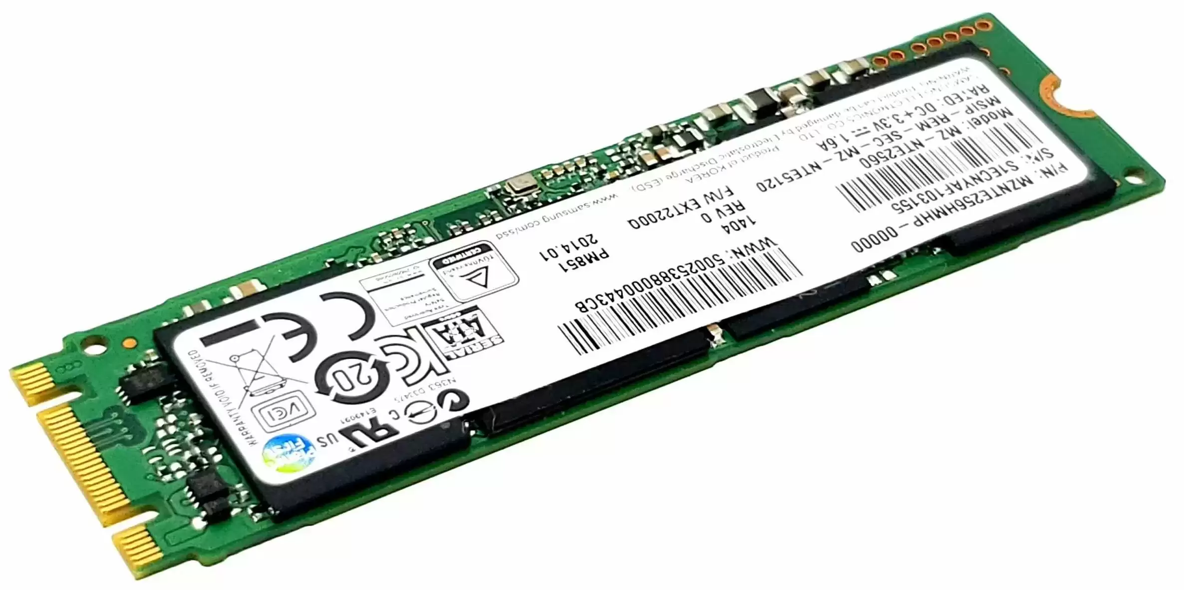 Samsung MZ-NLN256D PM871 Series 256GB SATA 6Gb/s TLC AES-256 M.2 2280 Solid State Drive