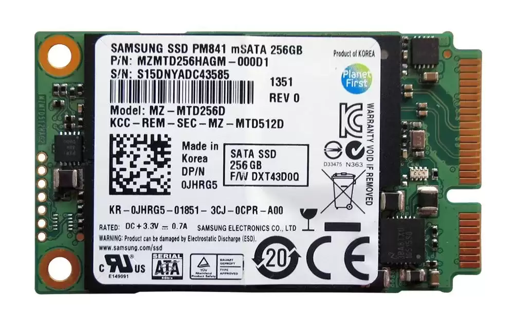 Samsung MZMTD256HAGM-000D1 PM841 Series 256GB SATA 6Gb/s TLC AES-256 M.2 Solid State Drive