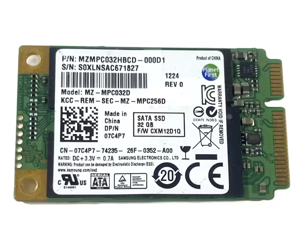 Samsung MZMPC032HBCD-000D PM830 Series 32GB SATA 6Gb/s MLC M.2 Solid State Drive