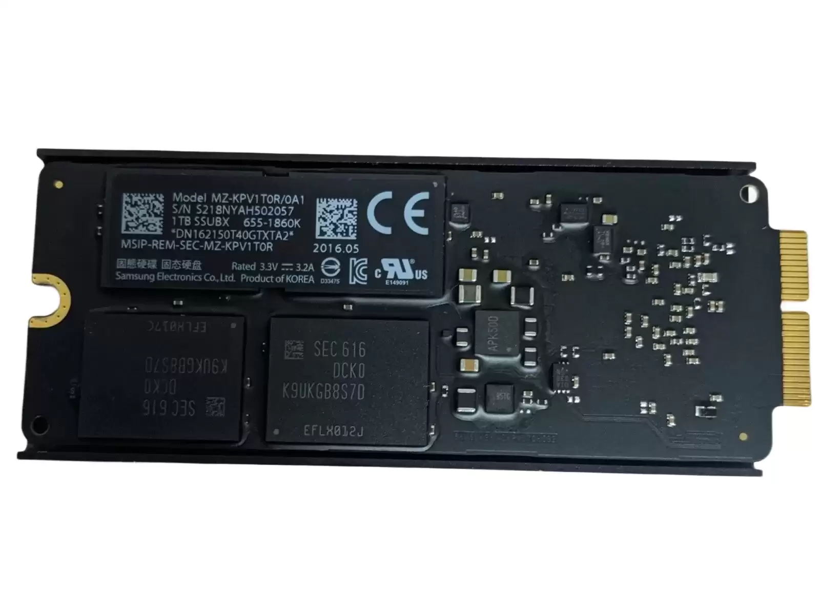 Samsung MZ-KPV1T0R 1TB PCI-Express 3.0 x4 NVME MLC M.2 2280 Solid State Drive For Apple MacBook