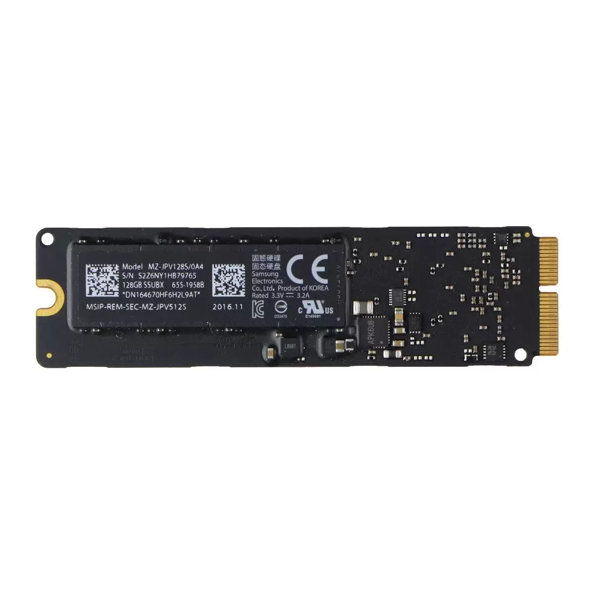 Samsung MZ-JPV128S 128GB PCI-Express 3.0 x4 MLC M.2 2280 Solid State Drive For MacBook