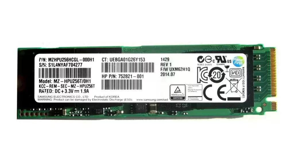 Samsung MZ-HPU256T XP941 Series 256GB PCI-Express 3.0 x4 NVME MLC M.2 2280 Solid State Drive