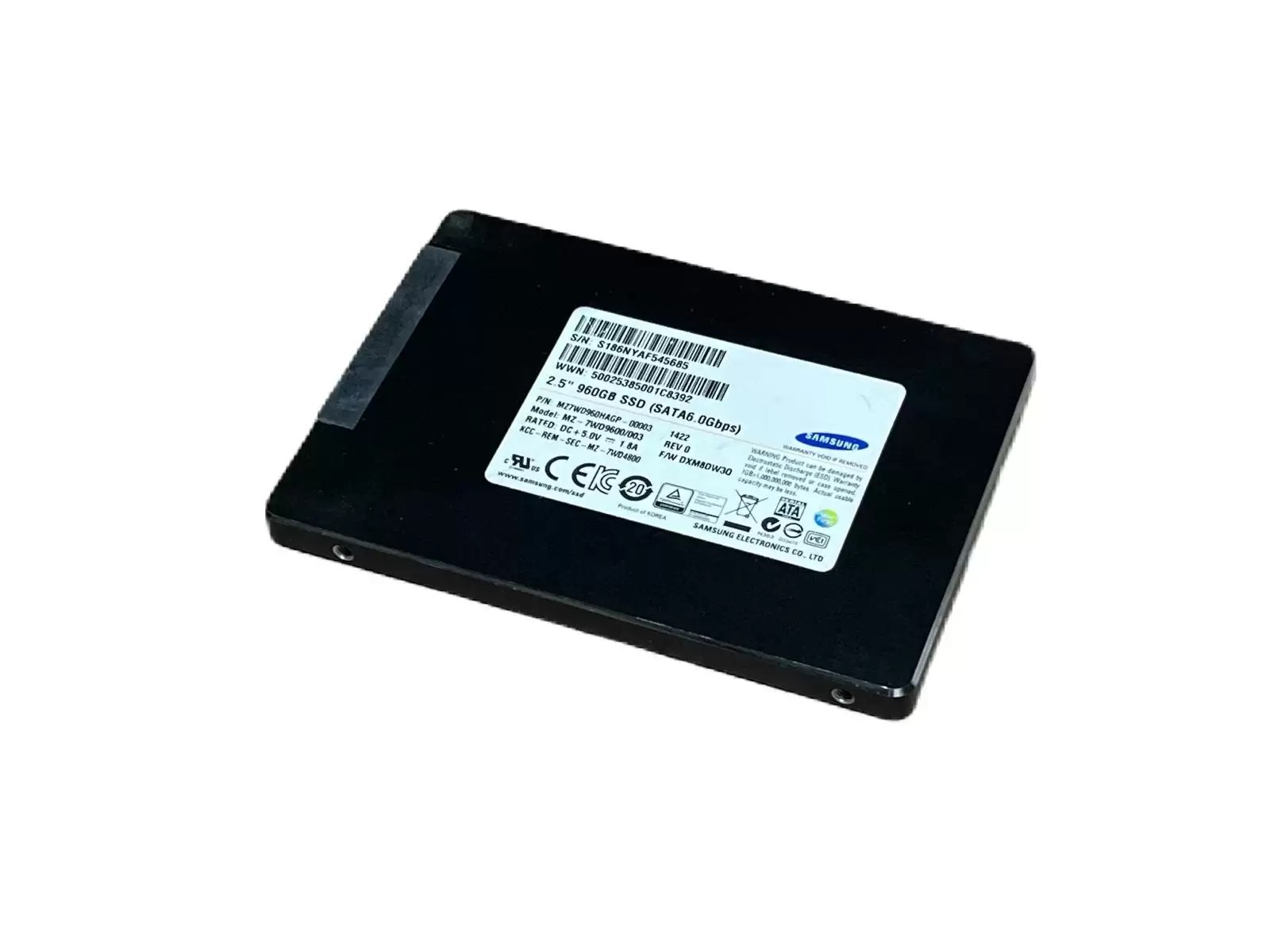 Samsung MZ-7WD9600 SM843T Data Center 960GB SATA 6Gb/s MLC AES-256 PLP 2.5-inch Solid State Drive