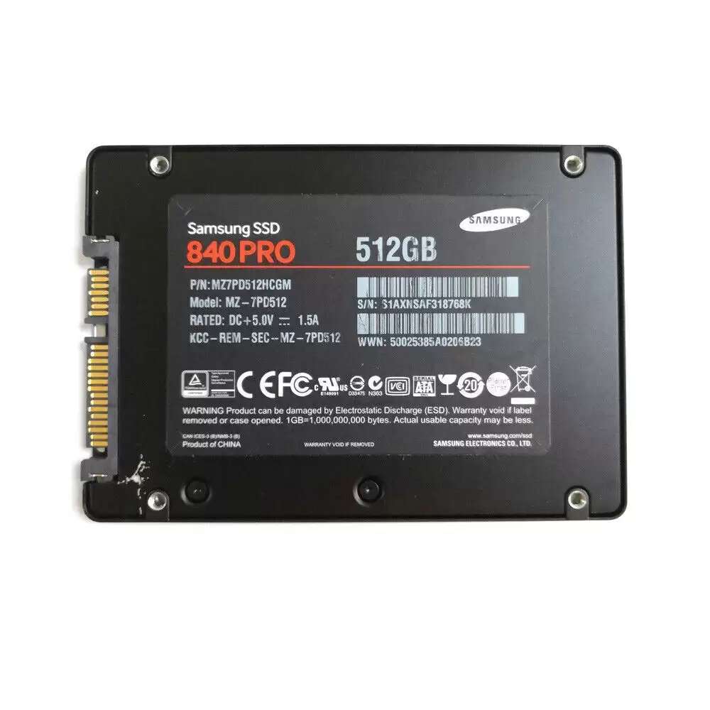 Samsung MZ-7PD512 840 PRO 512GB SATA 6Gb/s MLC AES-256 2.5-inch Solid State Drive