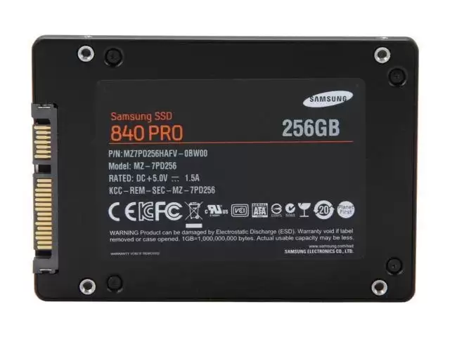 Samsung MZ-7PD256BW 840 Pro 256GB SATA 6Gb/s 2D NAND MLC AES-256 2.5-inch Solid State Drive