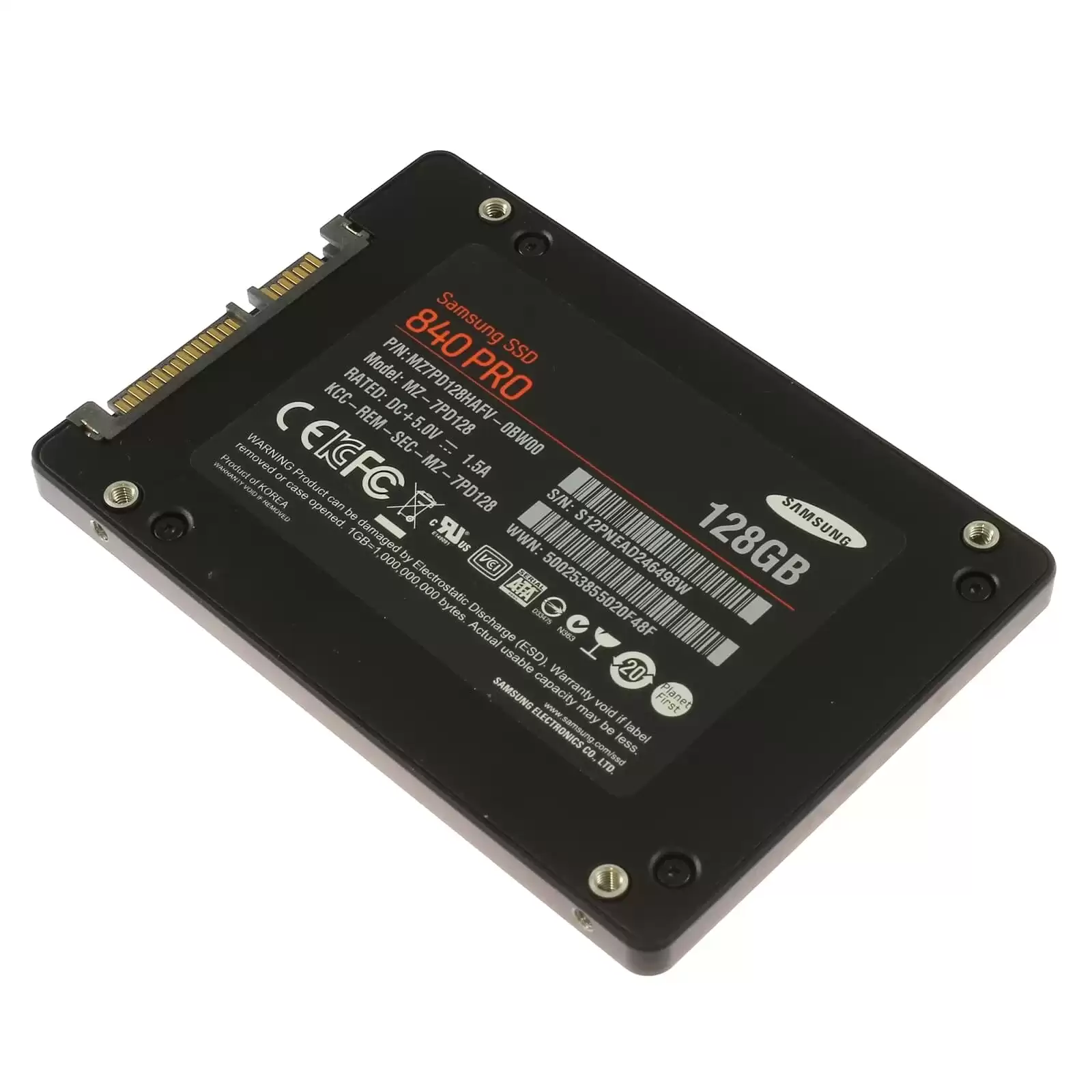 Samsung MZ-7PD128B 840 PRO 128GB SATA 6Gb/s MLC AES-256 2.5-inch Solid State Drive