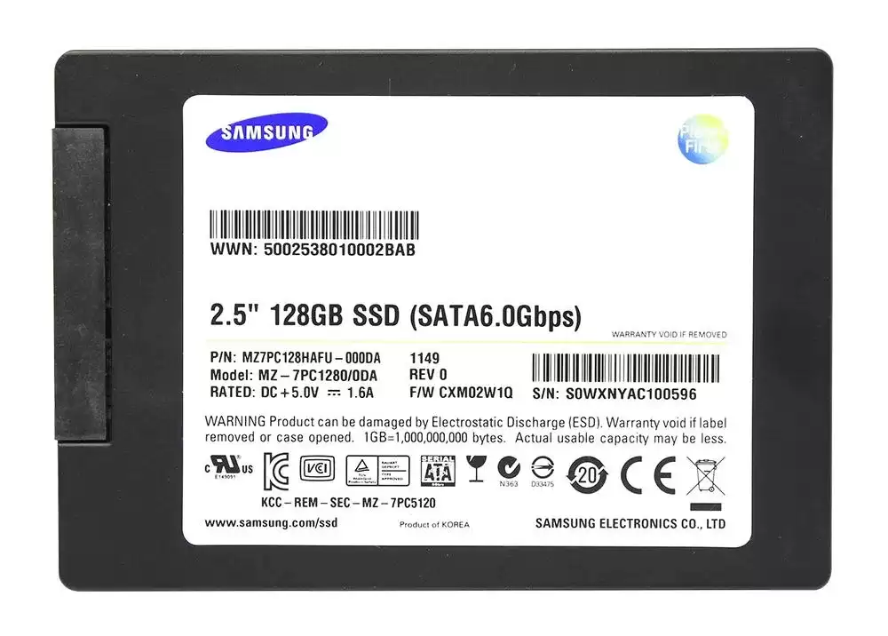 Samsung MZ-7PC1280/0DA PM830 Series 128GB SATA 6Gb/s MLC AES-256 2.5-inch Solid State Drive