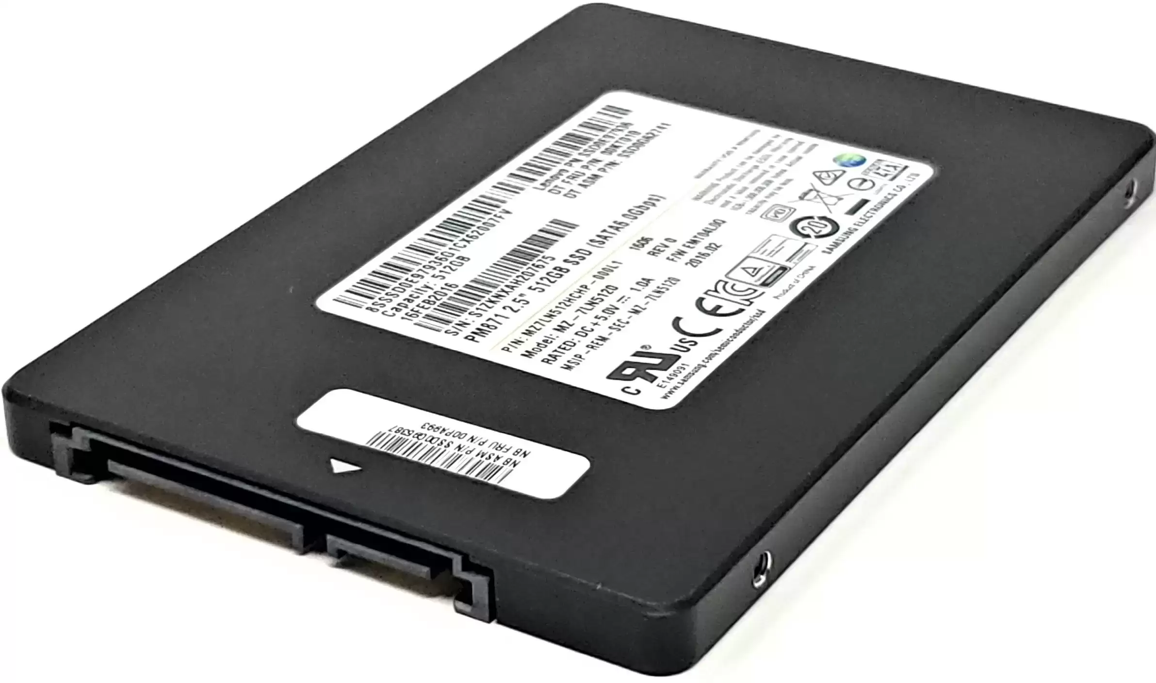 Samsung MZ7LN512HAJQ-000D1 PM871b Series 512GB SATA 6Gb/s TLC 2.5-inch Solid State Drive