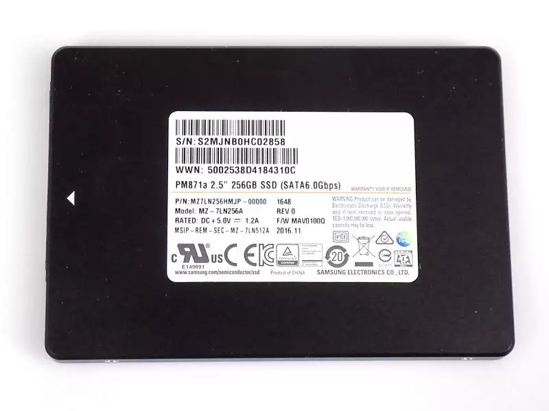 Samsung MZ7LN256HMJP PM871a Series 256GB SATA 6Gb/s TLC 2.5-inch Solid State Drive