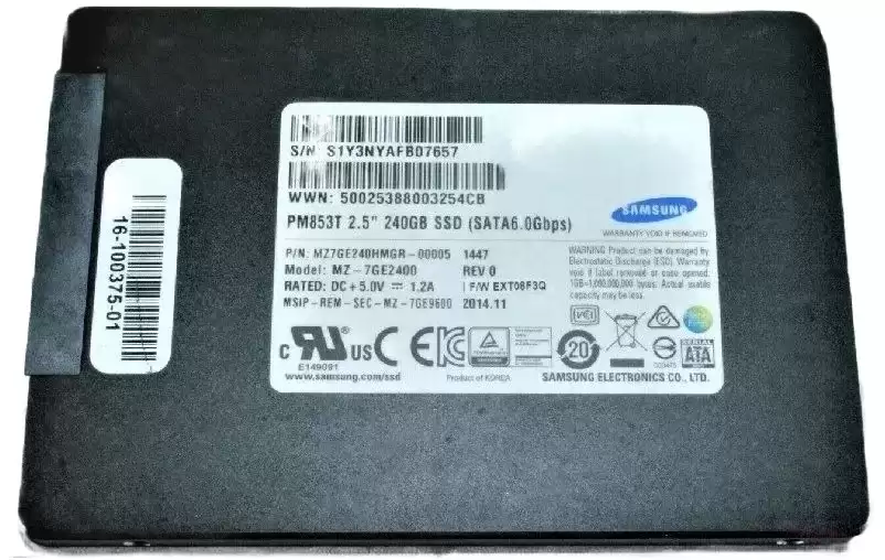 Samsung MZ7GE240HMGR 845DC Evo 240GB SATA 6Gb/s 2D NAND TLC PLP 2.5-inch Solid State Drive